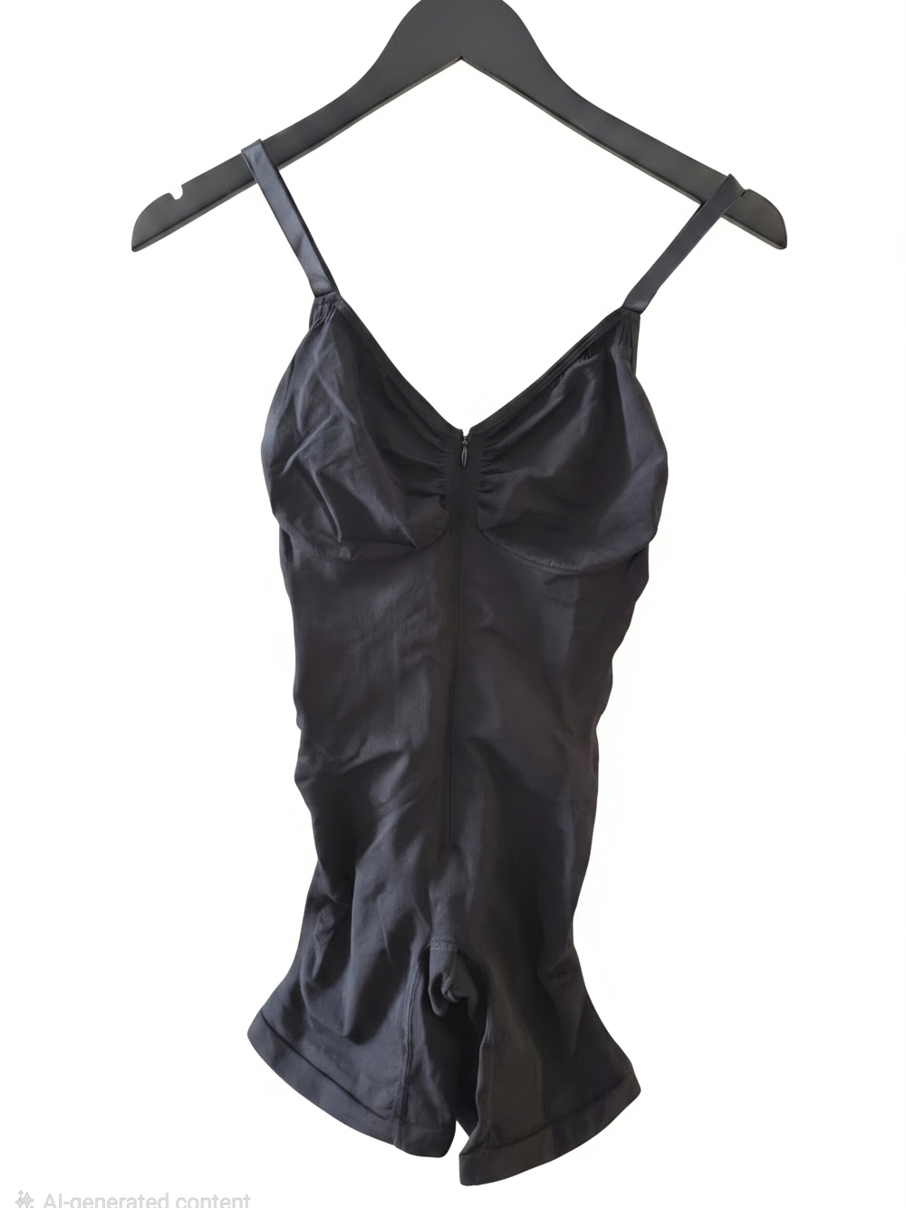 ShaperX Women’s Black Zipper Bodysuit Shapewear - Smooth Support